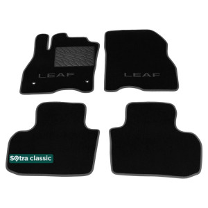 Двухслойные коврики Nissan Leaf 2010→ - Classic 7mm Black Sotra