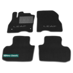 Двошарові килимки Nissan Leaf 2010 → - Classic 7mm Grey Sotra