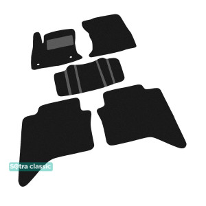 Двошарові килимки для Тойота Hilux (mkVIII) 2015 → - Classic 7mm Black Sotra
