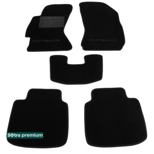 Двошарові килимки Subaru Outback (mkV) 2015 → - Premium 10mm Black Sotra