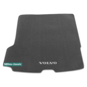 Коврик в багажник Volvo XC90 (mkII)(сложенный 3й ряд) 2015→ - текстиль Classic 7mm Grey Sotra
