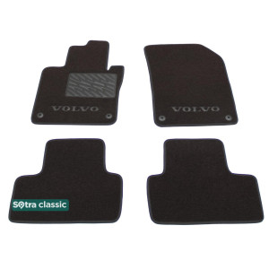 Двухслойные коврики Volvo XC60 (mkII) 2017→ - Classic 7mm Black Sotra