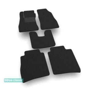 Двошарові килимки Nissan Sentra (B17) 2012 → - Classic 7mm Black Sotra