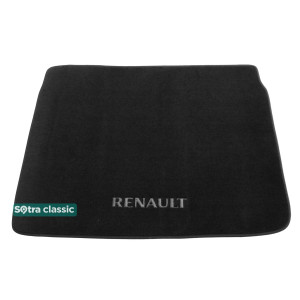 Коврик в багажник Renault Kadjar 2015→ верхняя полка - текстиль Classic 7mm Black Sotra