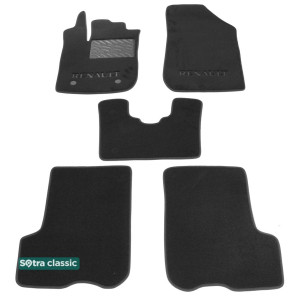 Двошарові килимки Renault Logan MCV Stepway (mkII) 2012 → - Classic 7mm Black Sotra