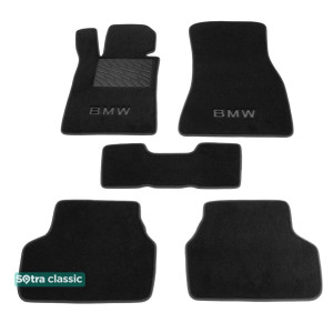 Двошарові килимки BMW 5-series (G30; G31) 2017 → - Classic 7mm Black Sotra