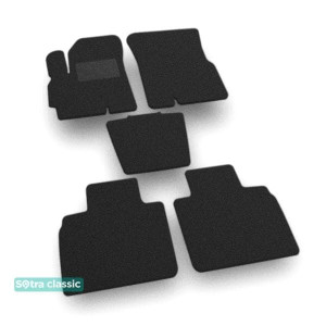 Двошарові килимки Chery Tiggo 5 2015 → - Classic 7mm Black Sotra