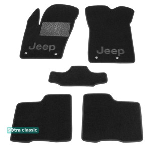 Двухслойные коврики Jeep Renegade 2015→ - Classic 7mm Black Sotra
