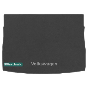 Килимок в багажник Volkswagen Golf Sportsvan (mkI) 2014 → - текстиль Classic 7mm Grey Sotra