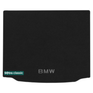 Двошарові килимки BMW X3 (G01) (багажник без запаски) 2017 → - Classic 7mm Black Sotra