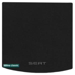 Килимок у багажник Seat Leon (універсал)(mkIII) 2013-2020 - текстиль Classic 7mm Black Sotra