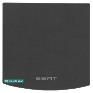 Коврик в багажник Seat Leon (универсал)(mkIII) 2013-2020 - текстиль Classic 7mm Grey Sotra