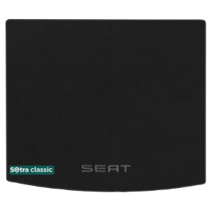 Килимок в багажник Seat Ateca (mkI) 2016 → - текстиль Classic 7mm Black Sotra