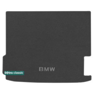 Коврик в багажник BMW X4 (F26) 2014-2017 - текстиль Classic 7mm Grey Sotra