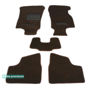 Двошарові килимки для 10mm Chocolate Opel Astra G 1998-2009 Sotra Premium