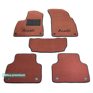 Двухслойные коврики для Audi Q7 (1-2 ряд)(4M)(mkII) 2015→ 10mm Terracot Sotra Premium
