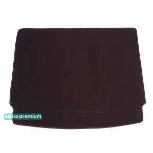 Двошарові килимки в багажник для Porsche Cayenne (mkII) (багажник) 2010-2017 Chocolate Sotra Premium 10mm