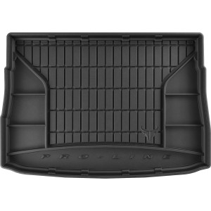 Резиновый коврик в багажник для Volkswagen Golf (mkVIII)(хетчбэк) 2019-> (верхний уровень)(с запаской)(с боковыми нишами)(багажник) - Frogum Pro-Line