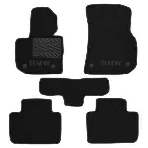 Килимки BMW X3 (G01; F97) / X4 (G02; F98) 2017-> / iX3 (G08) 2020-> текстильні Premium — чорні — BMW X4 с 2018-