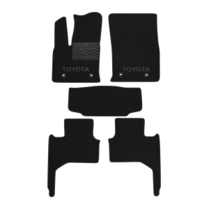 Коврики Toyota Land Cruiser (J300) 2021-> текстильные Premium - Черные — Тойота Land Cruiser 300 (2021–2024)