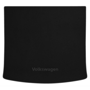Коврики Volkswagen Touareg (mkIII)(багажник) 2018-> текстильные Premium - Черные — VolksWagen Touareg с 2018