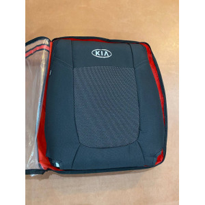 Чохли на сидіння KIA CERATO I підлокітник (LD) 2004-2008 рис+лого тканинні - Готові | Союз Авто