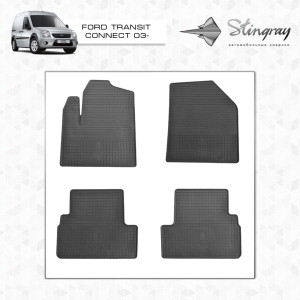 Коврики в салон Ford Transit Connect 03- (4 шт) BUGET резиновые Stingray