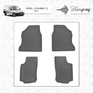 Коврики в салон Opel Combo C 01-10 (4 шт) резиновые Stingray
