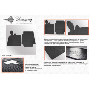 Резиновые коврики Smart 2007-2014 - Stingray