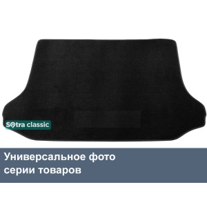 Килимок в багажник для Тойота Avensis (хетчбек) (T220) (mkI) 1999-2000 - текстиль Classic 7mm Black Sotra