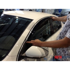 Дефлектори вікон VW Passat B7 2011-2014 4 дв седан Хром молдинг - HIC