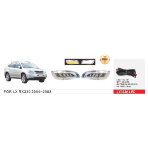 Фари дод. модель Lexus RX 350 2004-09/LX-0330L/DRL-12V3W/eл.проводка