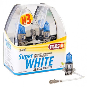 Лампи PULSO / галогенні H3 / PK22S 12v55w super white / plastic box