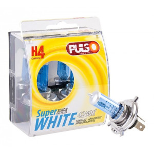 Лампи PULSO / галогенні H4 / P43T 12v60 / 55w super white / plastic box