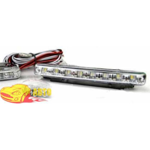 Фары доп/дневного света PULSO LP-10392 DRL 8SMD/4W/12V/пластик/155*18mm/3 провода с поворотами