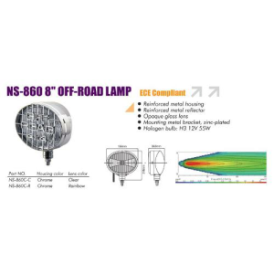 Фари додаткові NS-860 CC H3, 12V, 55W, D (овал) = 196мм (8 ") (NS-860 CC)