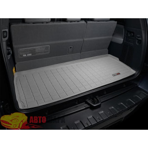 Коврик багажника для Тойота Sequoia 2008- Platinum, Серый до третьего ряда - резиновые WeatherTech