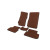 Килимки EVA Daewoo Lanos (коричневі) - фото 2