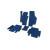 Поліуретанові килимки Volkswagen Sharan 2010↗ мм. (2 ряди, EVA, Синій) - фото 2