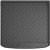 Гумовий килимок у багажник Gledring для Skoda Enyaq iV (mkI) 2020-> (без дворівневої підлоги) (верхній рівень) (багажник) - фото 4